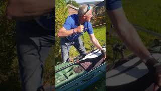 Prowler 13 ocean kayak with 45hp outboard motor [upl. by Yoccm]