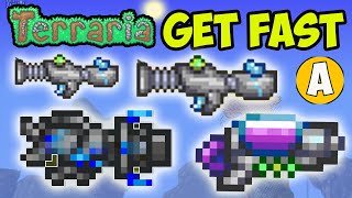 Terraria how to get LASER MACHINEGUN  Terraria how to get XENOPOPPER amp ELECTROSPHERE LAUNCHER [upl. by Elrebmik354]