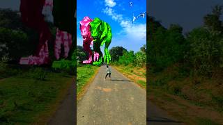 Big dinosaur chase TRexe chasing pat356 shorts dinosaur youtube Superman shorts video yt [upl. by Krenn]