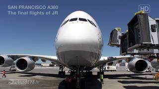 PilotsEYE tv  A380 Landung KSFO San Francisco mit Kommentar des Kapitäns [upl. by Oiliduab576]