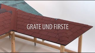 Montage von First und Gratschindeln bei einem Schindeldach [upl. by Engud]