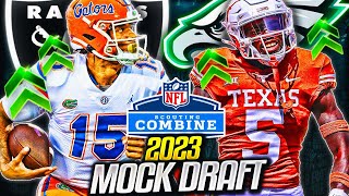 Post Combine 2023 NFL Mock Draft with Trades  HUGE TRADES FOR QBS [upl. by Milissent777]