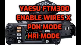 Yaesu FTM300  Enable Wires X PDN mode or Wires X HRI mode for analogue [upl. by Analram]