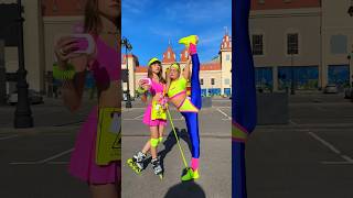 Unboxing Barbie Gymnastic and Roller dolls😍✨Rate our outfits 110💖🛼💚🤸‍♀️ shorts short [upl. by Sined]