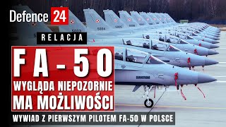 Pierwszy Polak za sterami FA50 [upl. by Ived586]