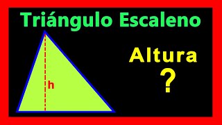 ✅👉 Altura de un Triangulo Escaleno ✅ Hallar la Altura de un Triangulo [upl. by Kumagai]