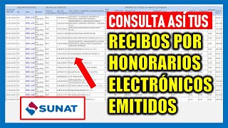 CÓMO VER MIS RECIBOS POR HONORARIOS ELECTRÓNICOS EMITIDOS 2023  SUNAT [upl. by Koressa785]