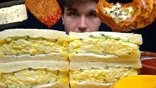 ASMR MUKBANG EGG SANDWICHES amp FRIES  WITH CHEESE amp OREO ASMR [upl. by Fredela608]