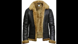 Shearling Mens Real Leather Jackets Designer collection [upl. by Tiram]