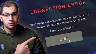 Fix Valorant Connection Error In 1 Minute Error CodeVAN 81 [upl. by Nahtal]