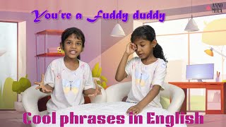 Learn Cool English Phrases with Anno and Mira What is a quotFuddy DuddyquotFun English LessonsAnnoMira [upl. by Roee]