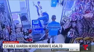 Impactante video le disparan a guardia de seguridad en tienda de Hatillo [upl. by Esenaj]