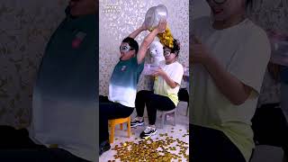 Take the gold coin challenge its really excitingFunnyfamily Partygames Funny Shorts [upl. by Coyle]