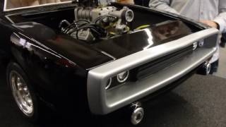 RC Dodge Charger 14 with real V8 engine  Intermodellbau 2017 [upl. by Aden]