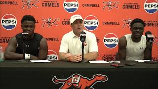 Campbell Football  Delaware State PostGame Press Conference [upl. by Annaira]