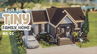 Tiny Base Game Family Home 🌱 Sims 4 Speed Build [upl. by Ahsinrev]