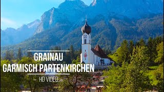 Rundgang in Grainau Garmisch Partenkirchen ☀️ HD walking Video Sommer 2023 [upl. by Anilat254]