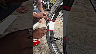 Splendour wheel design Kannadyoutube splendor modifiedspledor modified viralshort viralvideo [upl. by Ahsieuqal933]