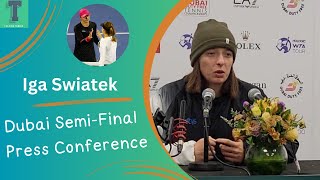 Iga Swiatek Im angry  Dubai SemiFinal Press Conference after Anna Kalinskaya loss [upl. by Burger]