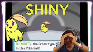 LIVE Shiny Chikorita in Pokemon Soul Silver  2986 Soft Resets SRs [upl. by Bonina]