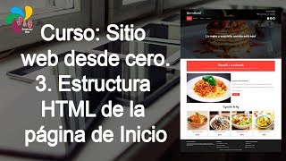 3 Curso Sitio web desde cero  Estructura HTML de la página de inicio [upl. by Atinaw273]