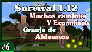 Minecraft Survival Tecnico 112  Granja de aldeanos Y Exp infinita [upl. by Nivi664]