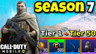 MAXED OUT SEASON 7 BATTLE PASS in COD MOBILE [upl. by Enylekcaj]