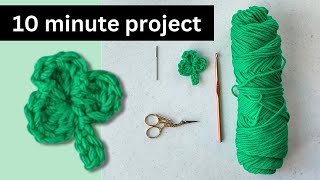 Shamrock Tutorial A Perfect Beginner Crochet Project [upl. by Enelahs]