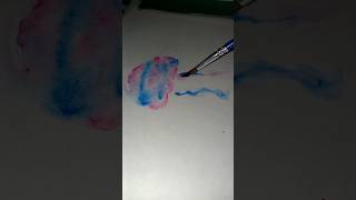 JELLYFISH 🐠short art watercolor watercolourpainting jellyfish howtopaintacrylicflowers [upl. by Lina]