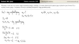 Zad 100 Znajdź wzór ogólny ciągu arytmetycznego zadanie maturalne za 5 pkt [upl. by Lama]