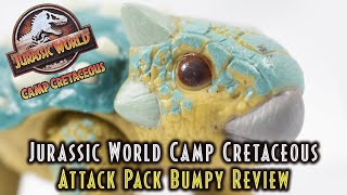 Jurassic World Camp Cretaceous  Bumpy Review  Mattel Jurassic World Attack Pack [upl. by Innos]