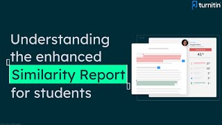 Understanding the Turnitin Similarity Report The new experience for students [upl. by Garcon230]