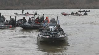 Day 1 Of Major League Fishings Redcrest Championship Wraps Up At Grand Lake [upl. by Miharba]