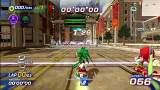 Sonic Free Riders Metropolis Speedway Expert  Free Race 1080 HD [upl. by Naujik162]