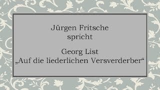 Georg List „Auf die liederlichen Versverderber“ [upl. by Aicila546]