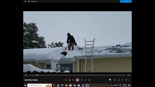 shoveling snow off roof roof reframe [upl. by Herbert]