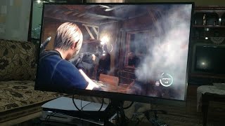 Resident Evil 4 Remake l PS5 Slim 4K MONITOR AORUS FI27Q [upl. by Aivartal626]