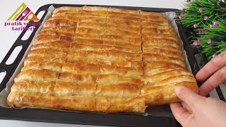 Nasıl Yapıldığına İNANAMAYACAKSINIZ❗EVDE UN SU TUZ Varsa HERKES Yapabilir🤚Kolay ve Lezzetli Börek😋 [upl. by Bartlet]