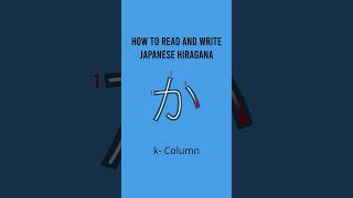 How to Read and Write Japanese Hiragana k Column learnjapanese hiragana strokeorder [upl. by Ydnarb]