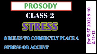 ProsodyClass2  STRESSACCENT for SLST 2022 [upl. by Cannell]