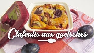 Recette du Clafoutis aux prunes quetsches et aux amandes [upl. by Ahseenat]