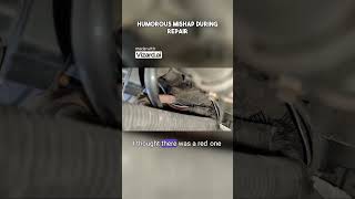 Humorous Mishap During Repair automobile mechanic carrepair electrical wiring [upl. by Farra]