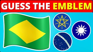 Guess The Emblem of The Flag  Easy Medium Hard Impossible  Flag Quiz [upl. by Jonas]