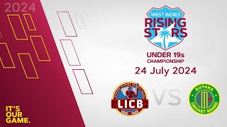 🔴 LIVE Leewards Islands v Guyana  CWI Men’s Under 19  50 Over Championships 2024 [upl. by Niuq88]