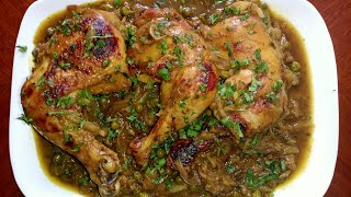 Poulet aux oignons recette Marocaine [upl. by Atekahs]