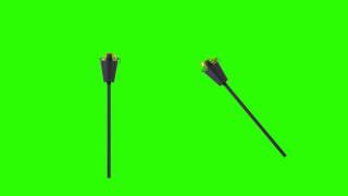 Flaming Torch  Green Screen Animation [upl. by Vanda]