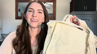 Review of Prite Tote Bag for Women  Canvas Handbag with Pockets [upl. by Reta]