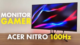 Monitor Gamer 100Hz BOM e BARATO  Acer Nitro KG243Y Unboxing  Análise [upl. by Glaudia]