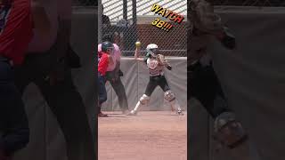 Caught RedHanded LASER Throw Cuts Down Runner at 3rd Softball [upl. by Irrac]