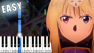 ANIMA  SAO Alicization War of Underworld  2nd Season OP SLOW EASY Piano Tutorial animelovemen [upl. by Niarfe]